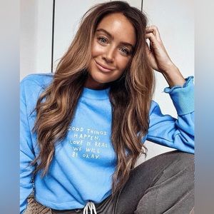 Baby blue cropped sweater